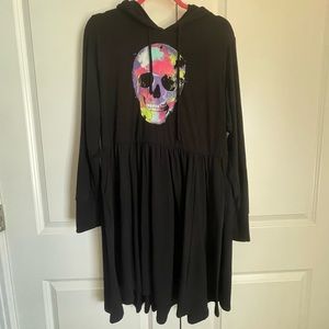 Torrid Hooded Tshirt Dress with Skull